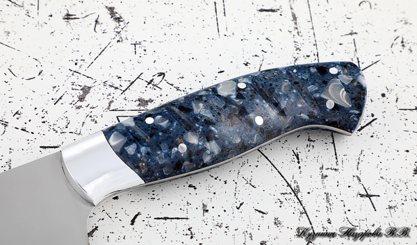 Knife Chef No. 9 steel 95h18 handle acrylic blue