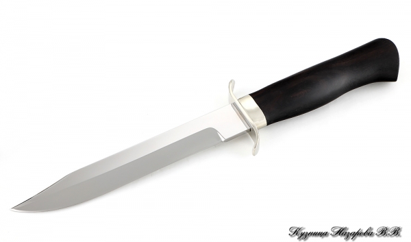 Scout Knife HP-40 95h18 Black Hornbeam Wooden Sheath