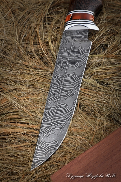 Нож Овод 2 дамаск волнистый венге акрил