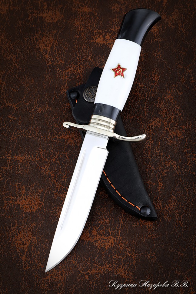 Replica Fink NKVD small Elmax nickel silver acrylic white+black with red star