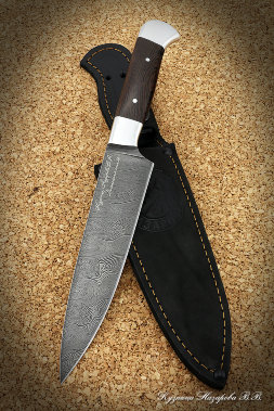 Knife Chef maly Damascus wenge dural (inscription)