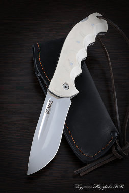 Folding Knife Eagle Steel Elmax Lining Acrylic White
