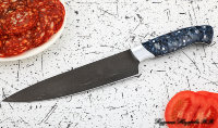 Knife Chef No. 9 steel H12MF handle acrylic blue