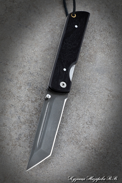 Folding knife Tokyo steel H12MF lining black hornbeam