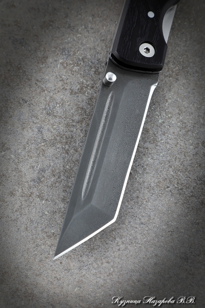 Folding knife Tokyo steel H12MF lining black hornbeam