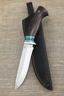 Knife Raven 95x18 handle acrylic green and wenge