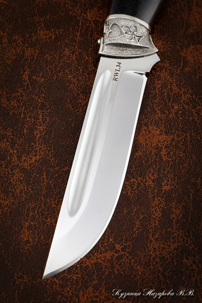 Нож Боец RWL-34 мельхиор черный граб