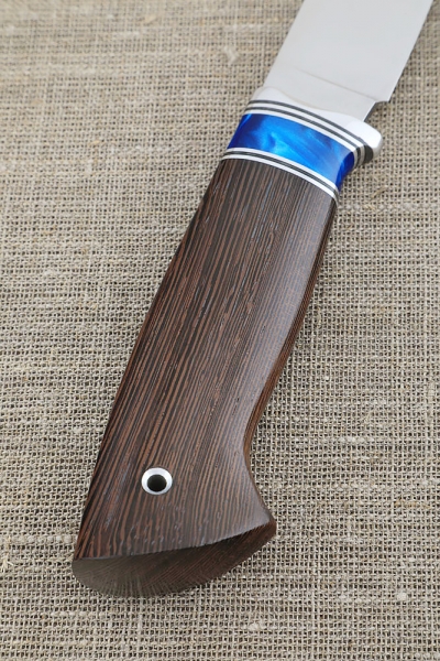 Zasapozhny knife 95x18 handle acrylic blue and wenge
