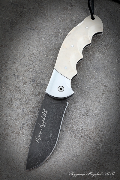 Нож складной Орел сталь Х12МФ накладки акрил белый