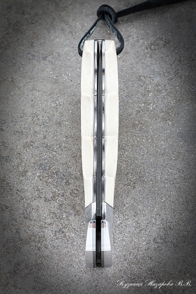 Нож складной Орел сталь Х12МФ накладки акрил белый