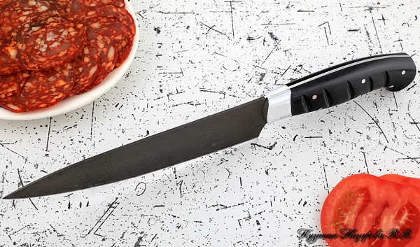 Knife Chef No. 9 steel H12MF handle acrylic black