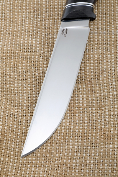 Knife Gadfly M390 handle carbon Karelian birch green black hornbeam