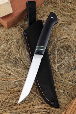 Elmax Shaman knife handle G10 black, Karelian birch green, black hornbeam