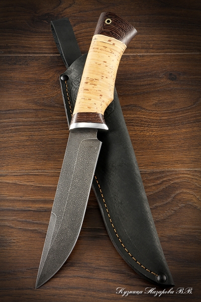 Hunting knife Gadfly steel HV5 birch bark
