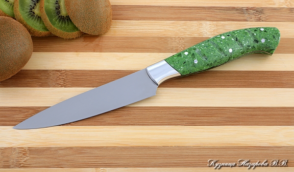 Knife Chef No. 2 steel 95h18 handle acrylic green