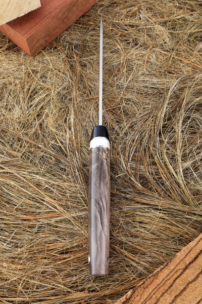 Elmax Jay knife handle G10 black, elk horn, Karelian birch brown