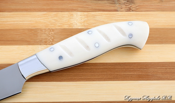 Knife Chef No. 2 steel 95h18 handle acrylic white