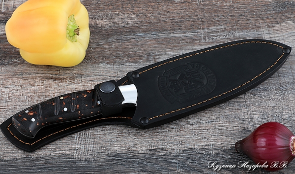 Knife Chef No. 10 steel 95h18 handle acrylic brown