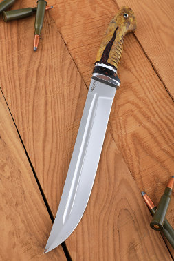 Knife Plastun (Cossack plastun knife) Elmax Karelian birch and acrylic (Coutellia)