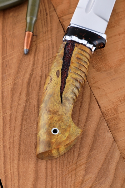 Нож Пластун (казачий пластунский нож) Elmax карельская береза и акрил (Coutellia)