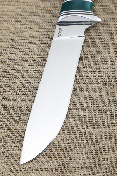 Hangar knife 95x18 handle acrylic green and wenge