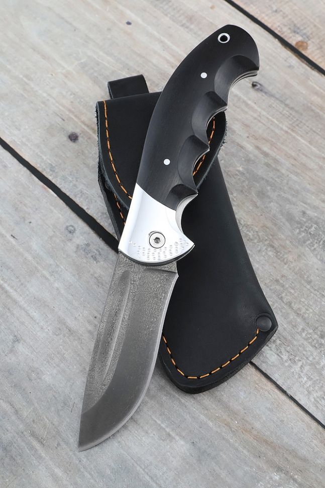 Складной нож "Орел" сталь х12мф, накладки черный граб 