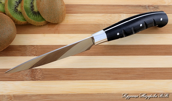Кухонный нож Шеф № 2 сталь 95Х18 рукоять акрил черный