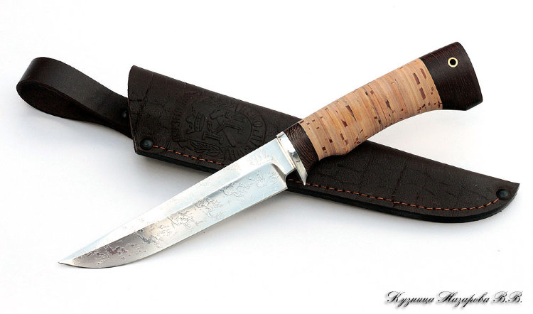 Sapper Knife D2 birch bark