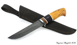 Нож Косач ХВ-5 стабилизированная карельская береза (янтарная+фиолетовая)