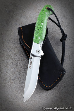 Folding Knife Rook Steel Elmax Handle Acrylic Green