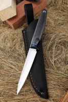 Knife Queen Elmax handle G10 black, carbon