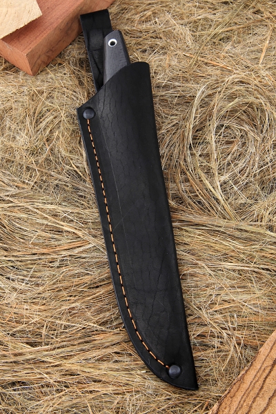 Knife Queen Elmax handle G10 black, carbon