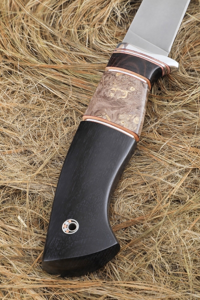 Нож Кардинал 2 КН-01 рукоять черный граб карельская береза коричневая