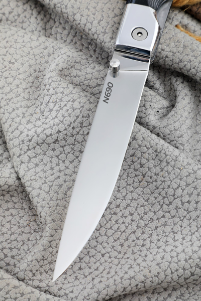 Нож складной филейный сталь N690 , накладки G10 серые 