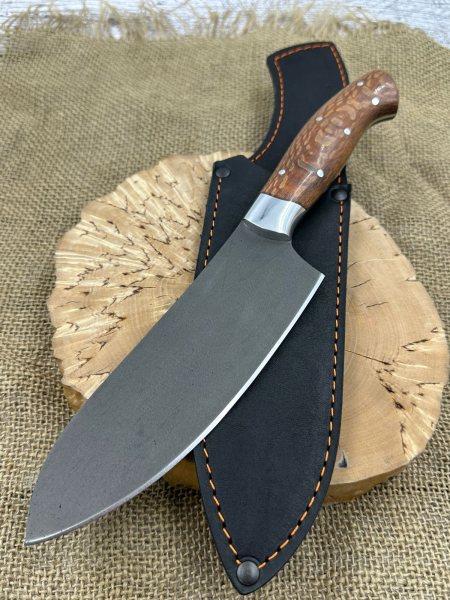 Шеф нож №10 цм сталь х12мф, накладки палисандр (распродажа) 