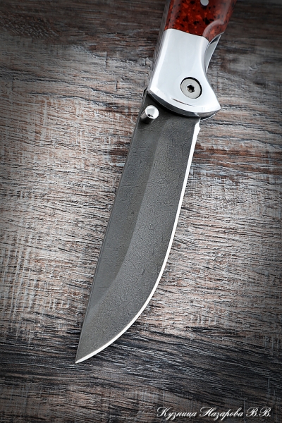 Folding Knife Rook Steel H12MF Handle Acrylic Red