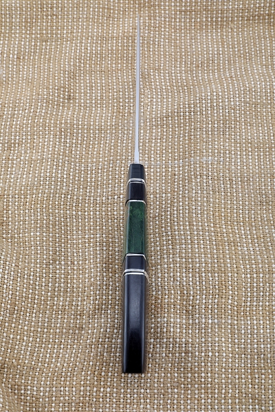 Knife Irbis-2 Elmax handle carbon Karelian birch green black hornbeam