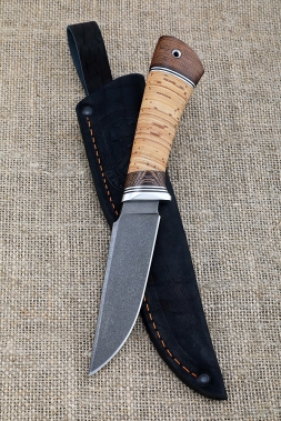 Knife Thrush H12MF handle birch bark