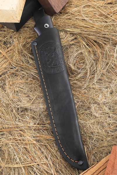 Нож Игла КН-01 рукоять черный граб карельская береза коричневая
