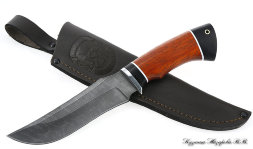 Knife Mongoose Damascus black hornbeam paduk