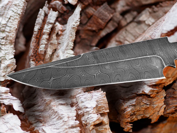 The blade of the Bison Damascus
