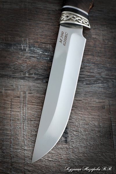 Knife Gadfly 2 M390 melchior Karelian birch stab. brown