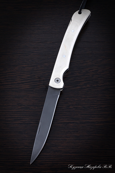 Нож складной Мексиканец сталь Х12МФ накладки акрил белый