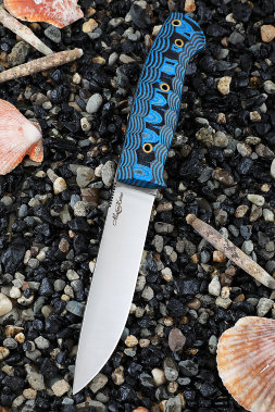 Нож Путник цельнометаллический ELMAX  микарта синяя (Coutellia)