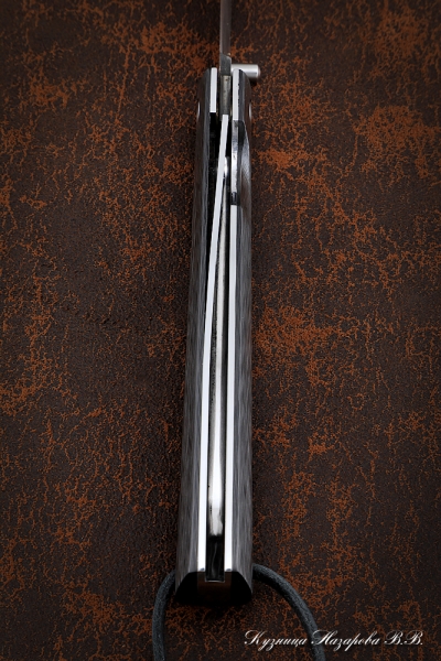 Folding knife Yakut steel Damascus lining carbon (NEW)