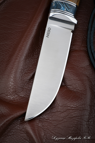 Нож Беркут 2 сталь N690 - сатин рукоять карельская береза акрил 
