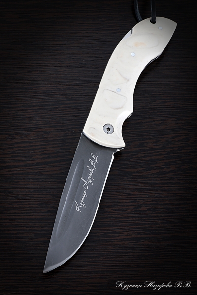 Folding Knife Filin steel H12MF Lining Acrylic Ivory