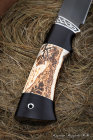 Knife Gadfly 2 H12MF Melchior black hornbeam bone panda auth