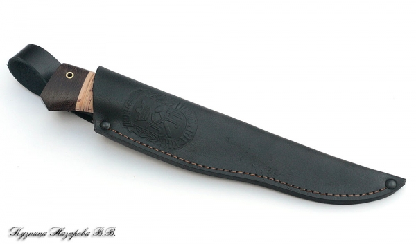 Knife Bison D2 birch bark
