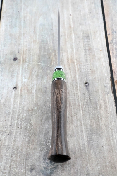 Нож Барс сталь N690 сатин рукоять карельская береза коричневая акрил 